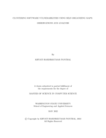 CLUSTERING SOFTWARE VULNERABILITIES USING SELF-ORGANIZING MAPS: OBSERVATIONS AND ANALYSIS