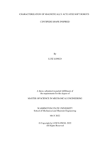 CHARACTERIZATION OF MAGNETICALLY ACTUATED SOFT ROBOTS CENTIPEDE SHAPE INSPIRED