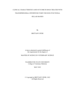 CLINICAL CHARACTERISTICS AND OUTCOME IN DOGS TREATED WITH TRANSSPHENOIDAL HYPOPHYSECTOMY FOR NON-FUNCTIONAL SELLAR MASSES