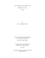 X-Ray Computed Tomography and Modeling of Glass Melts