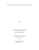 Rural-Non-Rural Differences in Youth Status Attainment