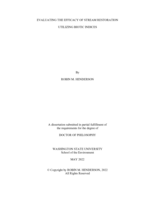 Evaluating the Efficacy of Stream Restoration Utilizing Biotic Indices