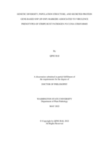 GENETIC DIVERSITY, POPULATION STRUCTURE, AND SECRETED PROTEIN GENE-BASED SNP (SP-SNP) MARKERS ASSOCIATED TO VIRULENCE  PHENOTYPES OF STRIPE RUST PATHOGEN PUCCINIA STRIIFORMIS