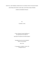 SURVIVAL AND THERMAL RESISTANCE OF LISTERIA MONOCYTOGENES IN DRY AND HYDRATED NONFAT DRY MILK AND WHOLE MILK POWDER DURING EXTENDED STORAGE