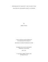 Performance of 'Bartlett' and 'd'Anjou' Pear Grafted on Cold-Hardy Quince Accessions