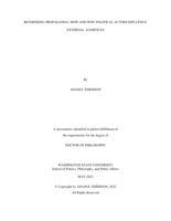 RETHINKING PROPAGANDA: HOW AND WHY POLITICAL ACTORS INFLUENCE EXTERNAL AUDIENCES