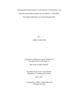 A MIXED-METHODS STUDY TO INVESTIGATE THE EFFECT OF  PERSON-CENTERED VIDEOS ON STUDENTS  ATTITUDES  TOWARDS INDIVIDUALS WITH DISABILITIES