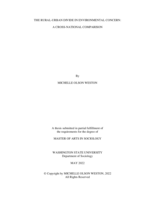 THE RURAL-URBAN DIVIDE IN ENVIRONMENTAL CONCERN: A CROSS-NATIONAL COMPARISON
