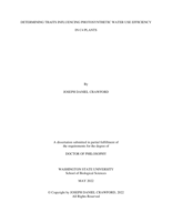 DETERMINING TRAITS INFLUENCING PHOTOSYNTHETIC WATER USE EFFICIENCY IN C4 PLANTS