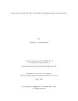 Deploying Deep Neural Networks with Resource Constraints