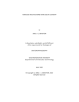 Homicide Investigations in an Age of Austerity