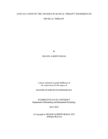 An Evaluation of the Changes in Manual Therapy Techniques in Physical Therapy