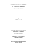 THE DESIGN, SYNTHESIS, AND PROPERTIES  OF TETRAPHENYLETHENE-BASED  COORDINATION POLYMERS