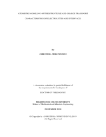 ATOMISTIC MODELING OF THE STRUCTURE AND CHARGE TRANSPORT CHARACTERISTICS OF ELECTROLYTES AND INTERFACES