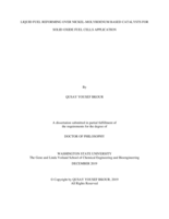 LIQUID FUEL REFORMING OVER NICKEL-MOLYBDENUM BASED CATALYSTS FOR SOLID OXIDE FUEL CELLS APPLICATION