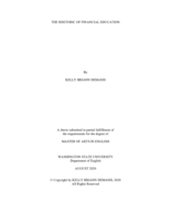 The rhetoric of financial education