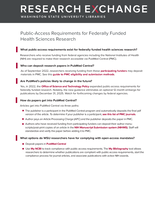 Public-Access Requirements for Federally Funded Health Sciences Research 