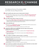 The National Science Foundation (NSF)  and Public-Access Requirements