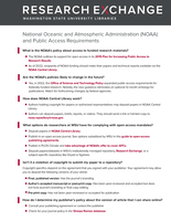 National Oceanic and Atmospheric Administration (NOAA) and Public Access Requirements