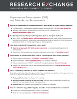 Department of Transportation (DOT)  and Public-Access Requirements