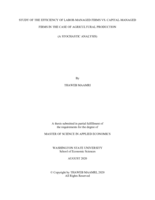 Study of the efficiency of labor-managed firms vs. capital-managed firms in the case of agricultural production: A stochastic analysis