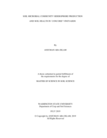 Soil microbial community siderophore production and soil health in 'Concord' vineyards