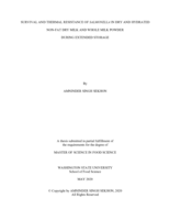 Survival and thermal resistance of Salmonella in dry and hydrated non-fat dry milk and whole milk powder during extended storage
