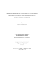 The relation of ASD symptom severity and typically-developing sibling behaviors through parental expressed emotion: Affiliate stigma as a moderator