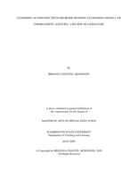 Examining autism spectrum disorder training standards among law enforcement agencies: A review of the literature