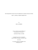 Why inequities in the state of Washington's school finance system exist: A critical theory perspective