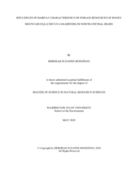 Influences of habitat characteristics on forage resources of Rocky Mountain elk (Cervus canadensis) in north-central Idaho