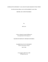 Comparative efficiency analysis of major airline in the United States by bilateral data envelopment analysis: Before and after the merge