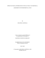 Effects of social information on the accuracy of individual assessment of environmental state