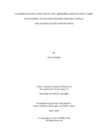 Washington Education Advocates: Brokering services for at-risk youth while navigating between the educational and juvenile justice institutions