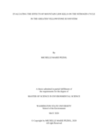 Evaluating the effects of mountain lion kills on the nitrogen cycle in the Greater Yellowstone ecosystem