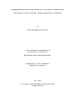 An experimental test of the effect of acute stress on behavioral willingness to use cannabis under laboratory conditions