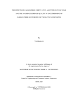 The effects of carbon fiber orientation and type on tool wear and the machined surface quality in edge trimming of carbon fiber reinforced polymer (CFRP) composites