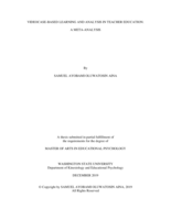 Videocase-based learning and analysis in teacher education: A meta-analysis