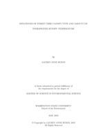 Influences of street tree canopy type and amount on stormwater runoff temperature