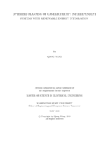 Optimized planning of gas-electricity interdependent systems with renewable energy integration