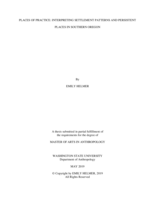 Places of practice: Interpreting settlement patterns and persistent places in southern Oregon
