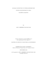 Anomaly detection in power distribution system measurements using machine learning