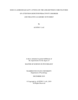 Does classroom quality attenuate the link between core features of attention-deficit/hyperactivity disorder and negative academic outcomes?