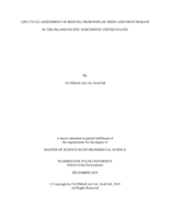 Life cycle assessment of biofuel from poplar trees and switchgrass in the Inland Pacific Northwest United States