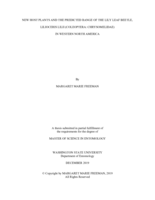 New host plants and the predicted range of the lily leaf beetle, Lilioceris Lilii (Coleoptera: Chrysomelidae) in western North America