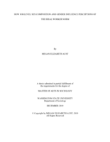 How job level sex composition and gender influence perceptions of the ideal worker norm