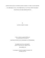 Comparative study of finite element models to simulate transport of chromium (VI) in a one-dimensional flow field with transient nonlinear and zero-order kinetics