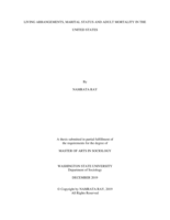 Living arrangements, marital status and adult mortality in the United States