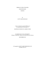 Permaculture: The need for increased science