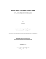 Aqueous phase catalytic processing of lignin into aromatics and hydrocarbons